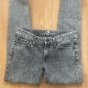 7 for all mankind gray/black skinny jeans